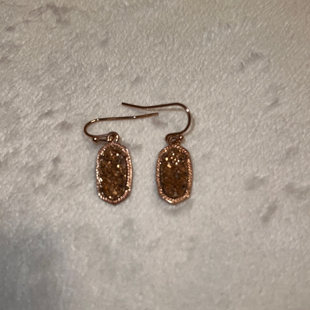 Kendra Scott Lee Rose Gold Rose Gold Drusy Earrings